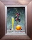 Картина «Натюрморт с мандарином», художник Юшко Ю.Г., ч.с.х.у,, 0 грн.