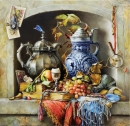Картина «Натюрморт з келихами», художник Лисенко Петро Володи, 15000 грн.