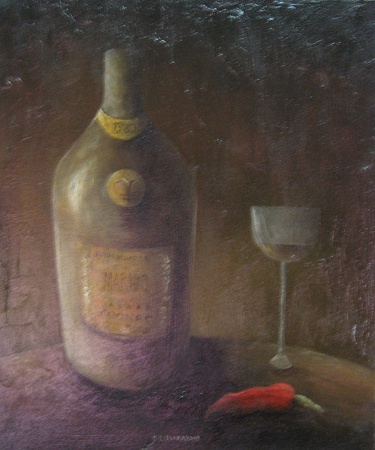 Картина Натюрморт с бутылкой