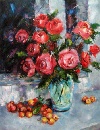 Картина «Розы», художник Бурдуковская, 0 грн.
