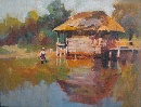 Картина «На реке», художник Книшевский, 0 грн.