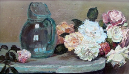Картина Натюрморт с розами и кувшином