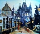 Картина «Прага. Карлов мост», художник КНА, 3000 грн.