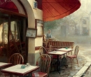 Картина «Парижское кафе», художник Александр Сушинский, 0 грн.