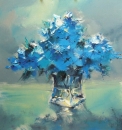 Картина «Голубой утренний натюрморт», художник Гузенко Павел, 0 грн.