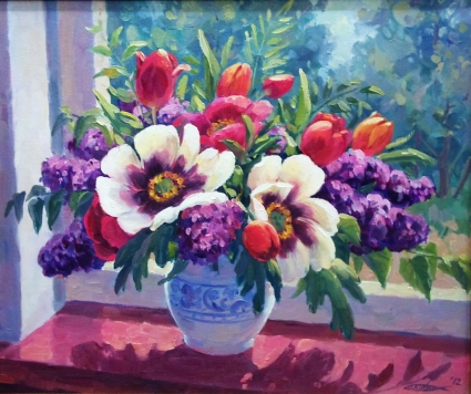 Картина Букет с тюльпанами