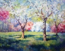 Картина «Цветущий вишневый сад», художник Куришко Олег, 0 грн.