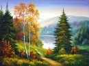Картина «Осенний лес», художник Мурашова Катерина, 0 грн.