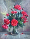 Картина «Чайные розы», художник Петрич Анатолий, 0 грн.