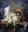Картина «Білі конвалії п.з.», художник Безсмертна Оксана, 0 грн.