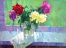 Картина «Троянди на підвіконні», художник Драган Иван, 0 грн.