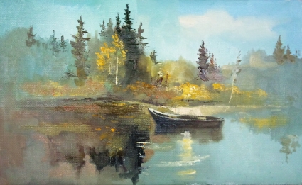 Картина Осеннее озеро