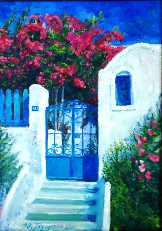 Картина Санторини. Греция