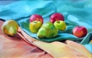 Картина «Натюрморт с яблоками и грушами», художник Пинчук Дарья, 0 грн.