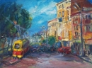 Картина «Подол. Трамвай», художник Пуханова Лариса, 0 грн.