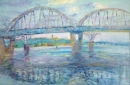 Картина «Киевский мост», художник Пуханова Лариса, 0 грн.
