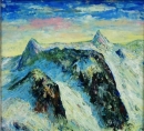 Картина «Солнце в горах», художник Лупич Оксана, 0 грн.