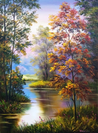Картина Осень в лесу