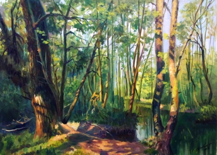 Картина Весенний лес
