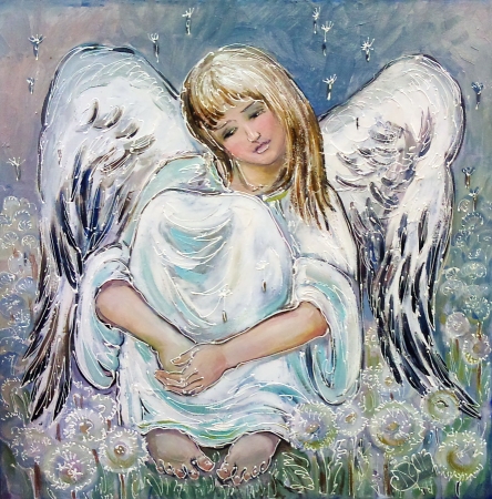 Картина Ангелик з кульбабами