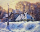Картина «Зима. Вечереет», художник Бойко Олег, 0 грн.