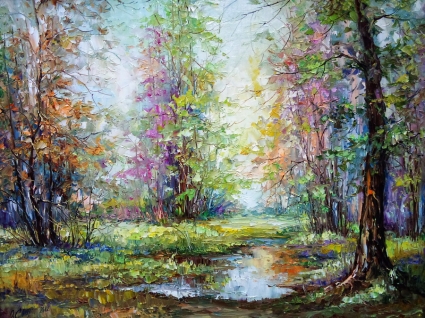 Картина Ранок у лісі