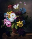 Картина «Букет роз и пионов», художник Литовка Дмитрий, 0 грн.
