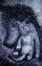 Картина «Кіт з собакою породи коллі», художник Рущак Михаил, 0 грн.