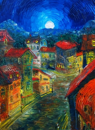 Картина Ночная улица