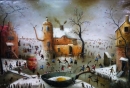 Картина «Зимові розваги біля яєчні», художник Литовка Дмитрий, 0 грн.