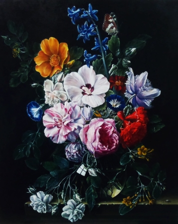 Картина Цветы в стеклянной вазе