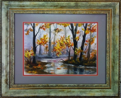 Картина Золотая осень (акварель)