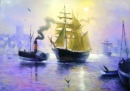 Картина «Утро в порту», художник Литовка Дмитрий, 0 грн.