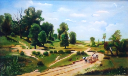 Картина Сельский пейзаж