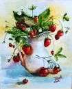 Картина «Вкусная клубничка (акварель)», художник T.Shell, 0 грн.