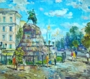 Картина «Памятник Хмельницкому», художник Совинский Юрий, 0 грн.