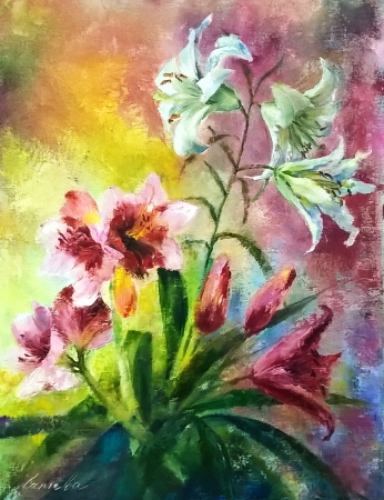 Картина Садовая лилия