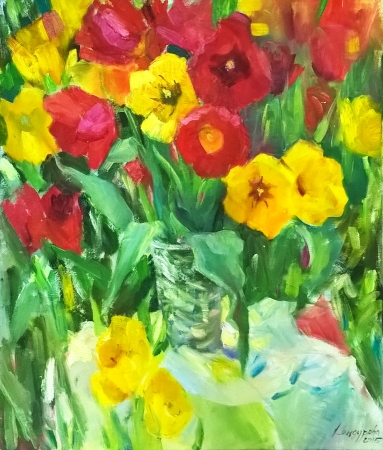 Картина Тюльпаны в вазе