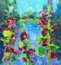 Картина «Мальви над озером», художник Фалько Ирина, 0 грн.