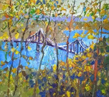 Картина Пешеходный мост. Киев