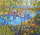 Картина «Пешеходный мост. Киев», художник Пуханова Лариса, 0 грн.