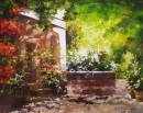 Картина «В саду в солнечный день», художник КО, 0 грн.