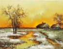 Картина «Зимовий світанок», художник Самчук Ольга, 0 грн.