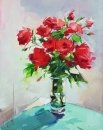 Картина «Аромат красных роз», художник ЛИ, 0 грн.