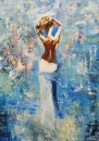 Картина «Силуэт на синем фоне», художник Ободянская Татьяна, 0 грн.