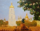 Картина «Памятник Хмельницкому», художник Кутилов Казимир, 0 грн.