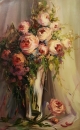 Картина «Рожеві троянди», художник Бесмертная Оксана, 0 грн.