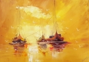Картина «Корабли на желтом», художник Машковская Татьяна, 0 грн.