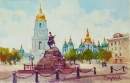 Картина «Софіївська площа», художник СС, 0 грн.