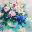 Картина «Сиреневые розы», художник Лаптева Ольга, 0 грн.
